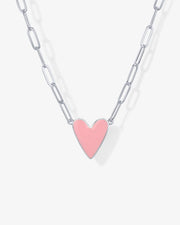 Enamel Heart Pendant Necklace – view 5