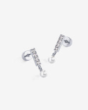 Bar Drop Shimmer and Pearl ScrewbacksEarrings – view 7