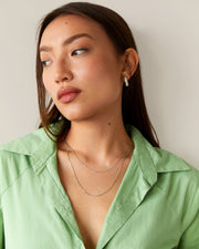 Stackable Mini Square Box Chain Necklace – view 7