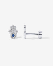 Tiny Hamsa Screw Back StudEarrings – view 2