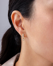 Bar Bezel Drop Shimmer ScrewbacksEarrings – view 3