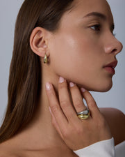 Waterproof Reversible Two Tone Hoop Earrings – view 11