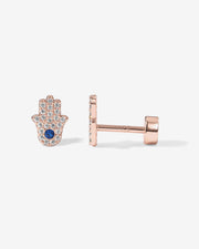 Tiny Hamsa Screw Back StudEarrings – view 3