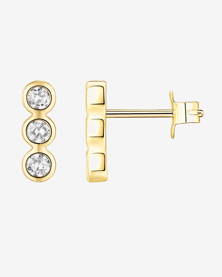 Bar Round StudEarrings