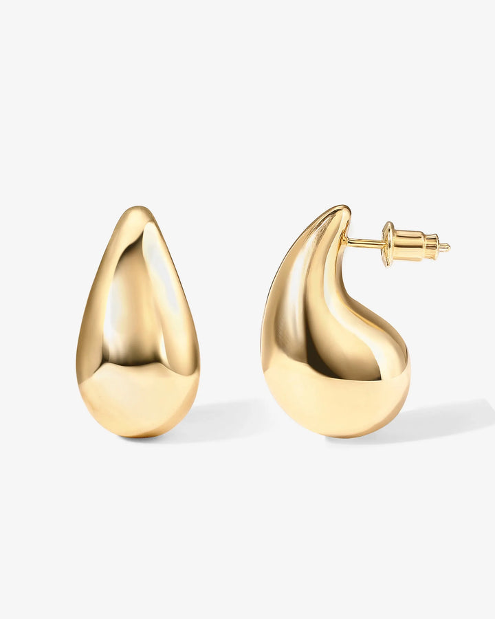 Chunky Teardrop Hoop Earrings