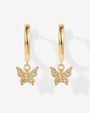 Drop Butterfly HuggiesEarrings – view 7
