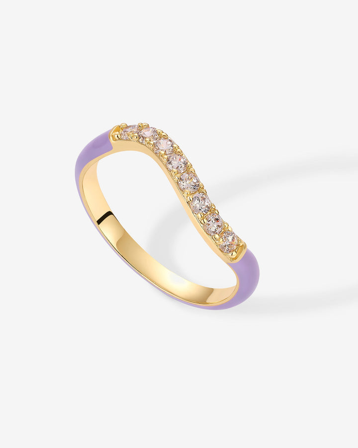 Azul Wavy Enamel Ring – view 2