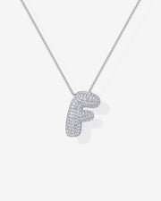 Sparkling Bubble Letter Pendant Necklace – view 86