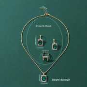 Sylvara Greenveil Jewelry Set | White Gold – view 4