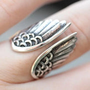 Adjustable Angel Ring in Silver – view 2