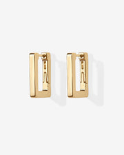 Geometric Rectangle HoopEarrings – view 4