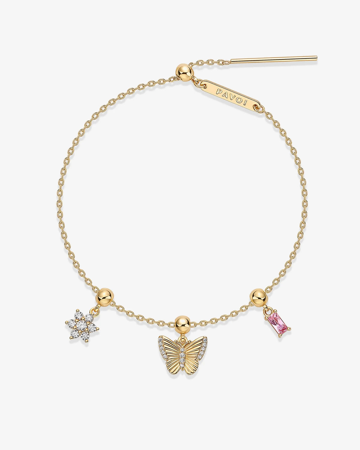 Bloom & Shine Sliding Charm Bracelet Set