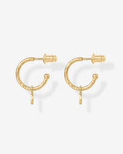 Drop Hammered HoopsEarrings – view 7