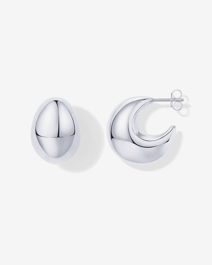 Chunky Dome Hoop Earrings – view 2