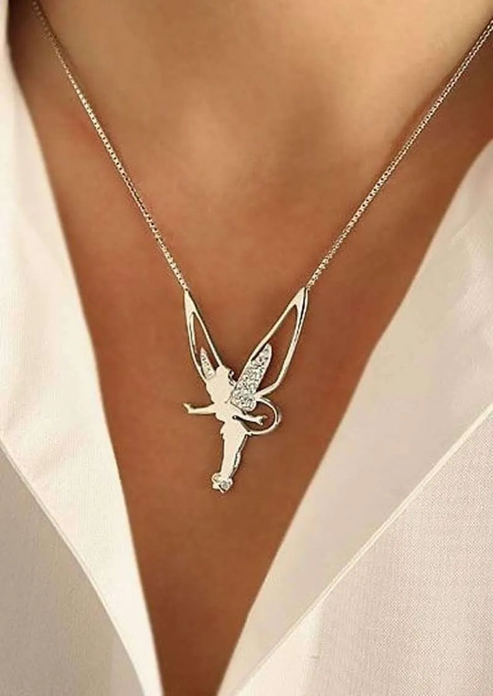 Lucky Fairy Necklace | White Gold