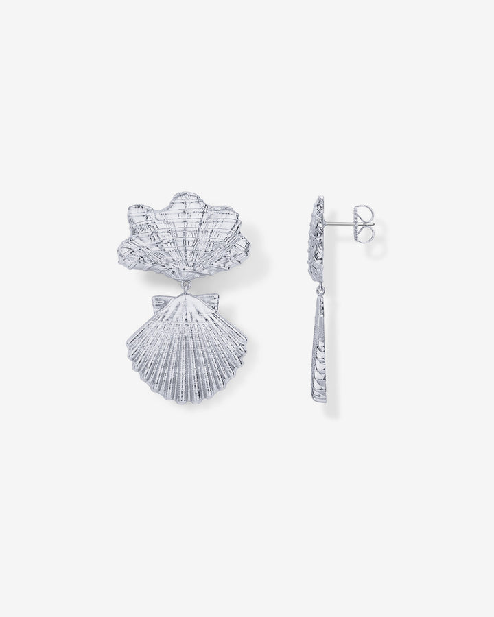 Double Seashell Dangle Earrings – view 2