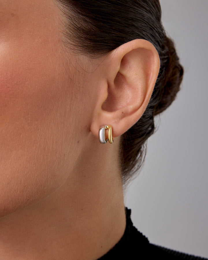 Seeing Double Two-Tone HoopsEarrings – view 2