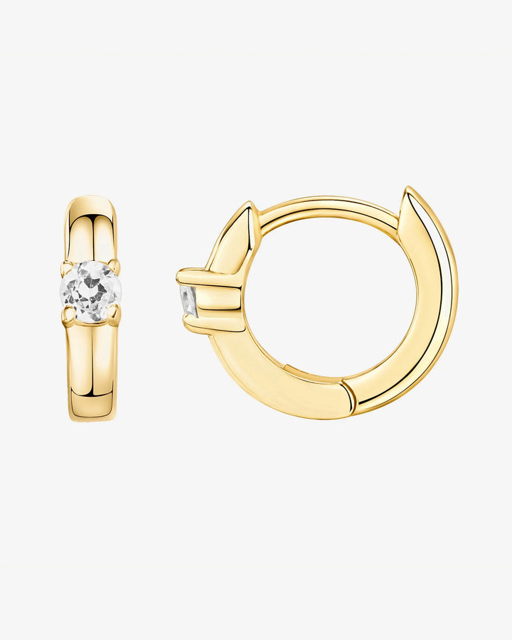 Solitaire HuggiesEarrings