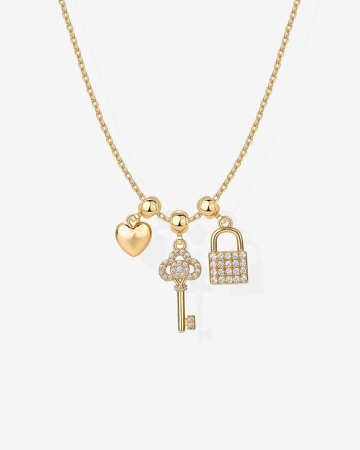 Lock and Key Charm Necklace