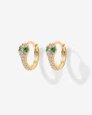 CZ Snake Huggie Earrings – view 5