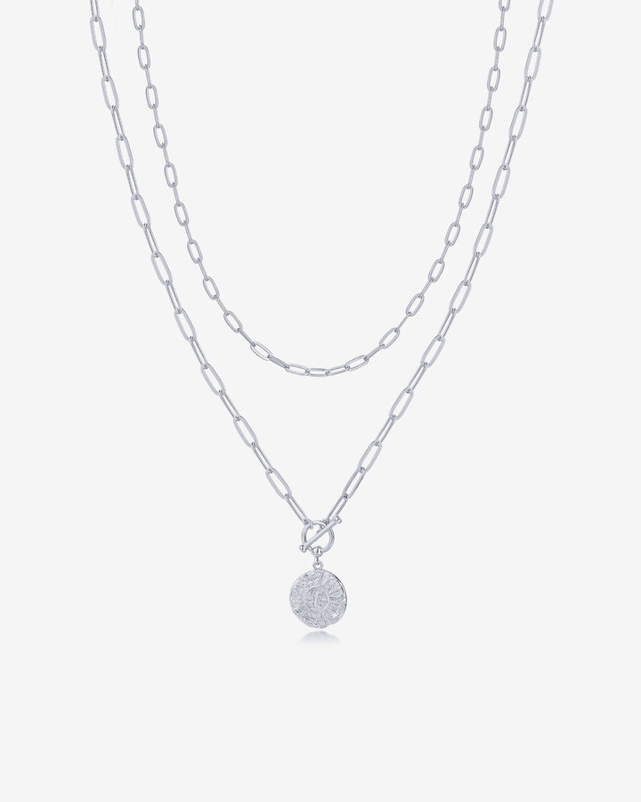 Layered Pendant Paperclip Necklace – view 2