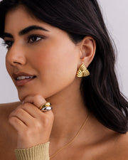 Vintage Triangle Knot Earrings – view 6
