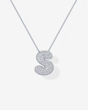 Sparkling Bubble Letter Pendant Necklace – view 99