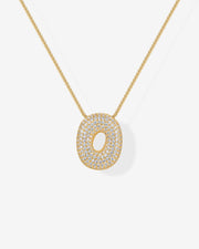 Sparkling Bubble Letter Pendant Necklace – view 69