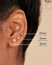 Cubic Zirconia Flat Back StudsEarrings – view 13