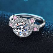 Adjustable Cat Ears Ring with Zirconia – view 3