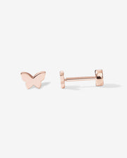 Tiny Butterfly Screw Back StudsEarrings – view 3