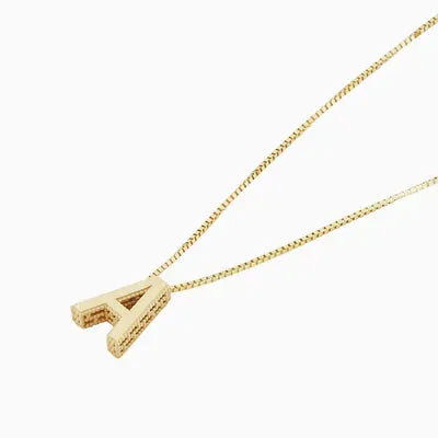 Love letter initial necklace | Gold – view 2