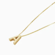 Love letter initial necklace | White Gold – view 3