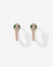 CZ Snake Huggie Earrings – view 14