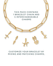 Cherished Connections Charm Paperclip Bracelet Set – view 6