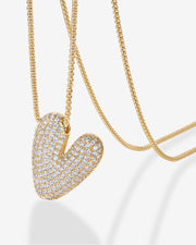 Sparkling Bubble Letter Pendant Necklace – view 43