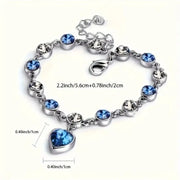 Ocean Heart Glow Bracelet | White Gold – view 5