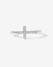 Cross Ring Cubic Zirconia – view 8