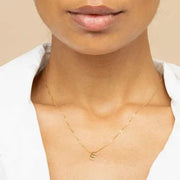 Love letter initial necklace | Gold – view 6