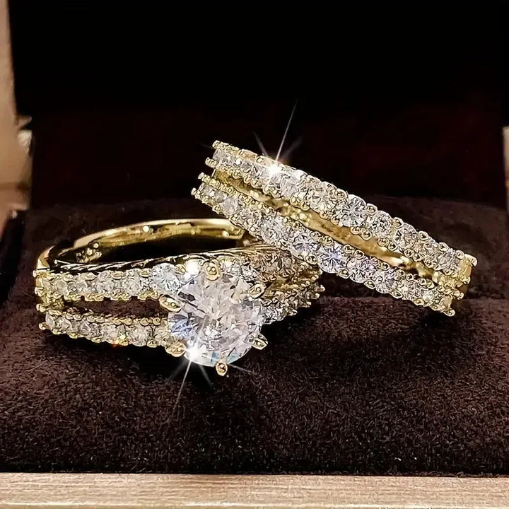 Eternal Radiance Ring Set | White Gold – view 2