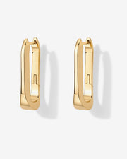 U-Shaped Link HoopEarrings – view 4