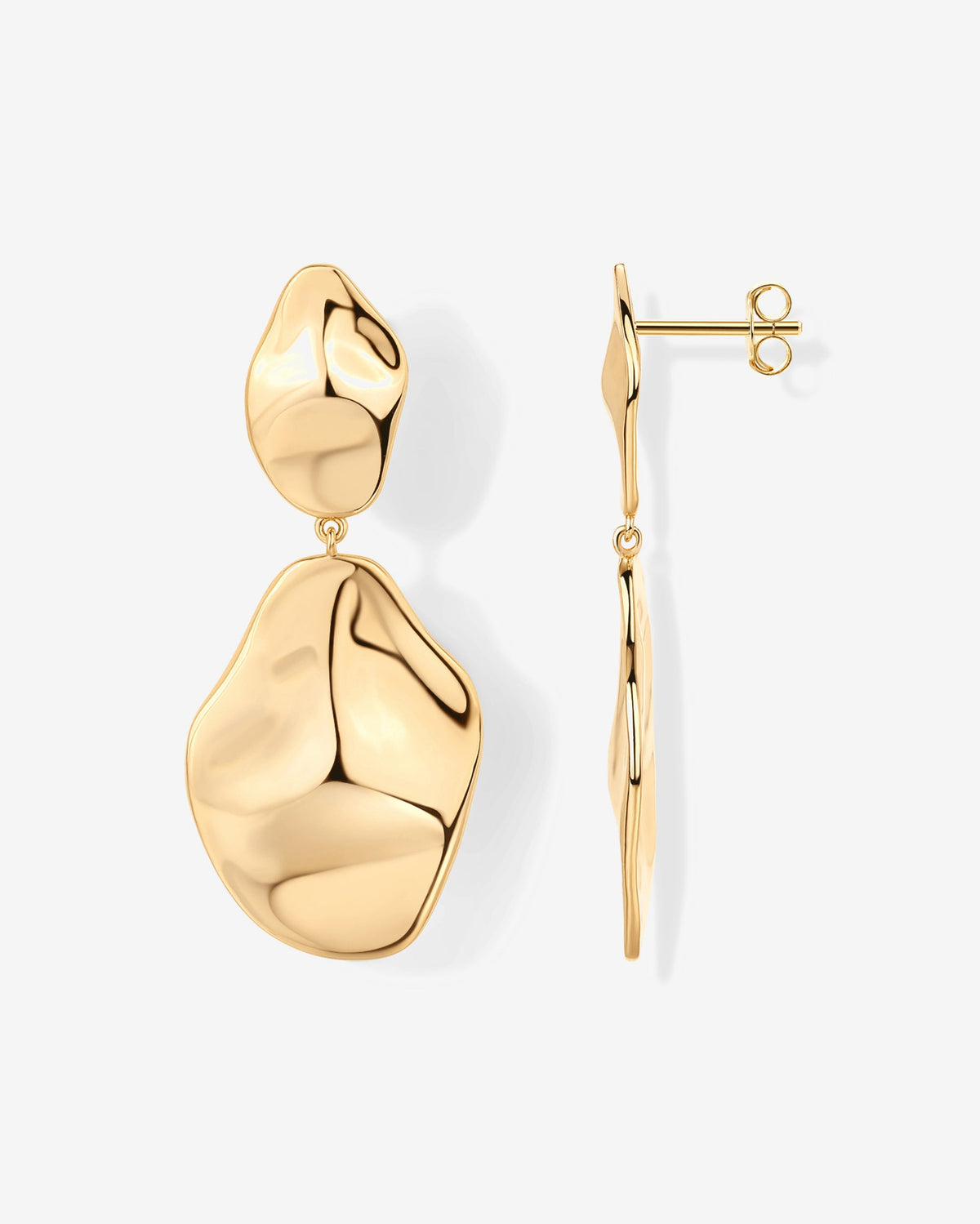 Hammered Teardrop Drop DangleEarrings
