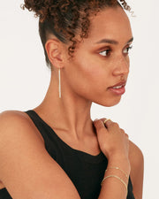 Cubic Zirconia Threader Earrings – view 8
