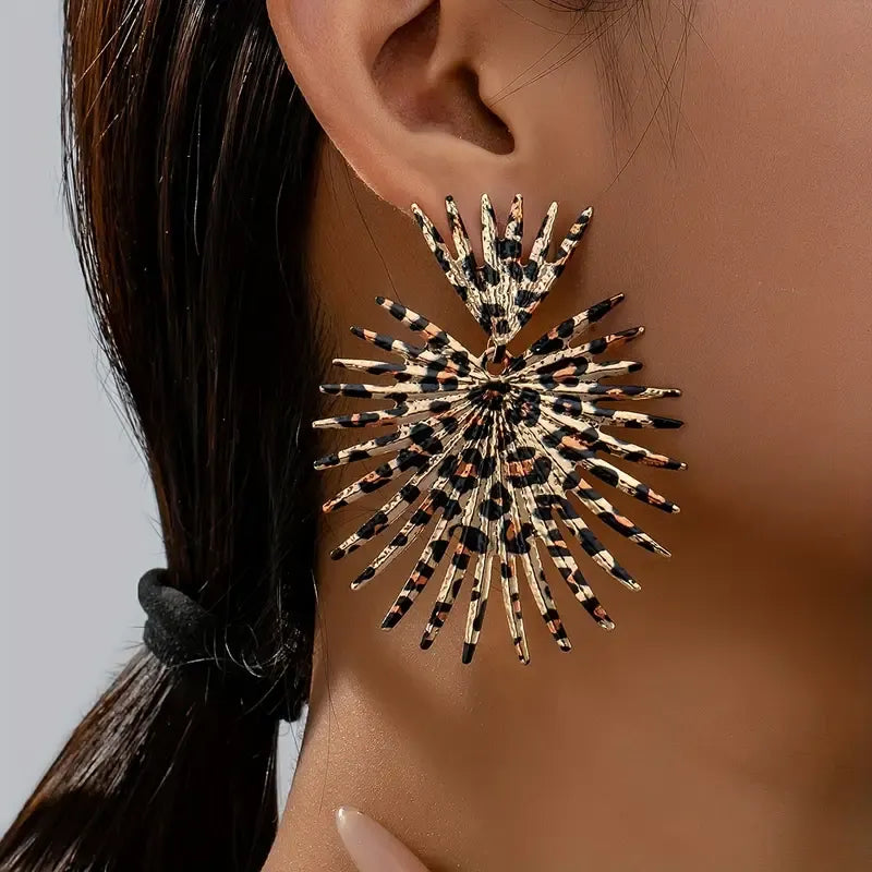 Black Gold Spine Earrings