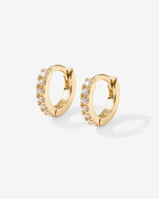 Mini CZ HuggiesEarrings – view 7