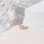 Bar Princess Cut StudsEarrings – view 8