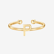 Thin Initial Ring – view 45