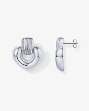 Mini Heart Door Knocker Earrings – view 2