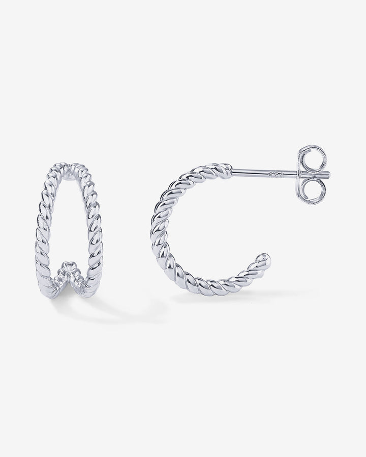 Double Twisted Rope HuggiesEarrings – view 2
