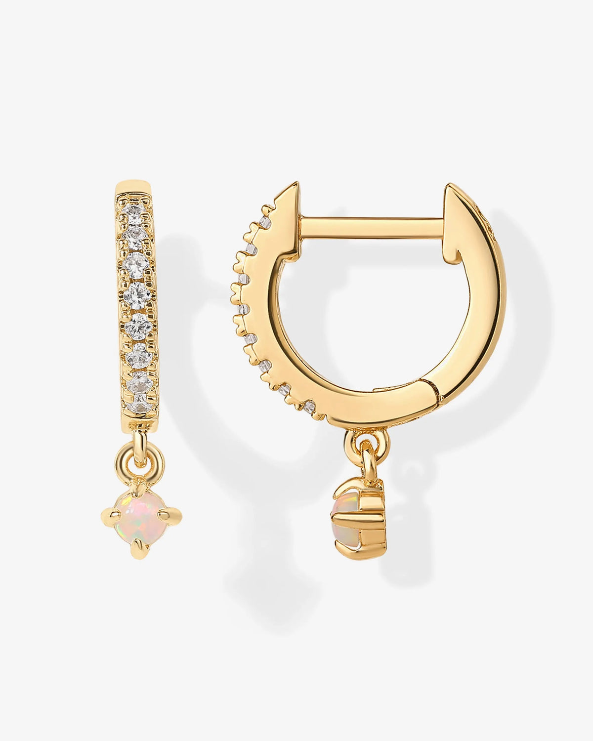 Opal Drop HuggiesEarrings